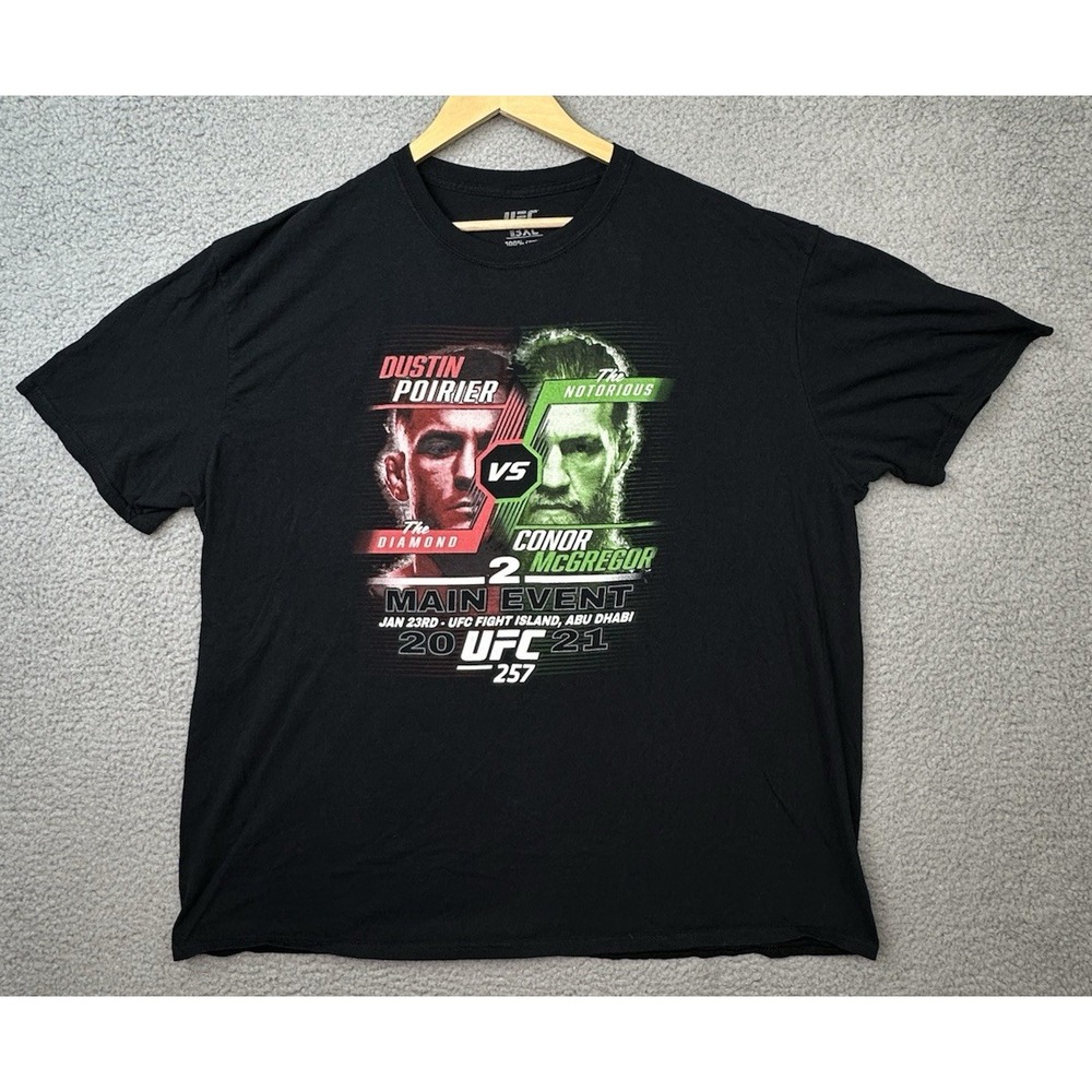 UFC 257 T Shirt 3XL Dustin Poirier vs Conor McGregor 2 Graphic Tee 2021